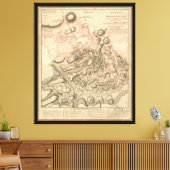 Strijd tegen Brandywine American Revolution Map 17 Canvas Afdruk (Insitu (Woonkamer))