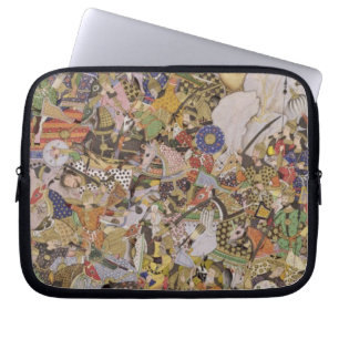 Strijd tegen Bundi uit Akbarnama, c.1590 (gouac) Laptop Sleeve