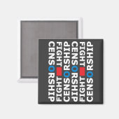 Strijd tegen censuur magneet (Voorkant / Achterkant)