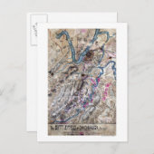 Strijd tegen Chickamauga - Panoramische Kaart voor (Voorkant / Achterkant)