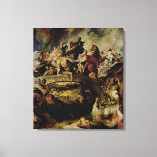 Strijd tegen de Amazons en de Grieken, c.1617 Canvas Afdruk
