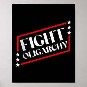 Strijd tegen de oligarchie Vrijheid Stop Trumpisme Poster