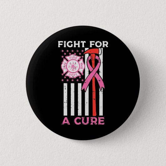 Strijd tegen een echte brandweerman uit de VS - vl Ronde Button 5,7 Cm (Voorkant)