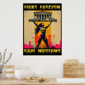 Strijd tegen fascisme en red musea poster (Keuken)