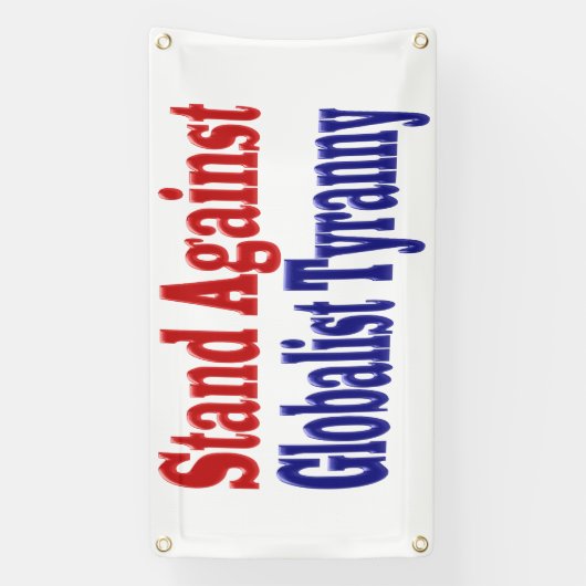 Strijd tegen Globalist Tyranny Spandoek (Verticaal)