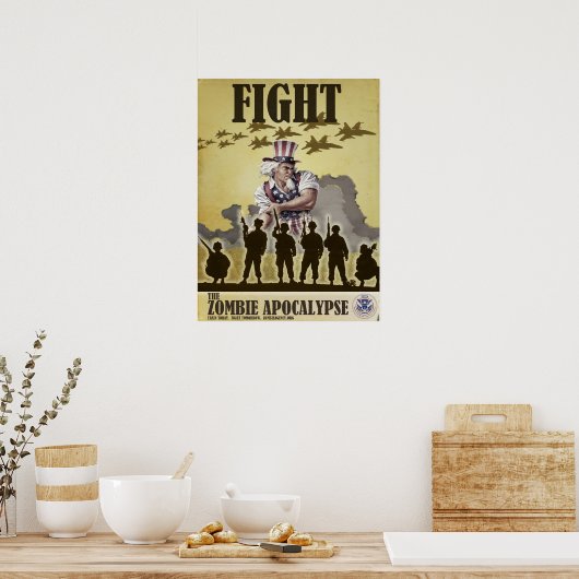 Strijd tegen het Poster Zombie Apocalypse (Keuken)