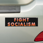 Strijd tegen het socialisme bumpersticker (Op auto)