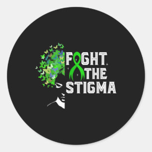 Strijd tegen het stigma van bewustwording over gee ronde sticker