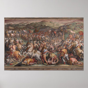 Strijd tegen Marciano door Vasari - Poster