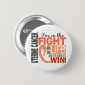 Strijd tegen mijn leven baarmoederhalskanker ronde button 5,7 cm (Voorkant /achterkant)