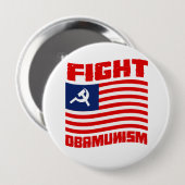 Strijd tegen Obamunisme rood Ronde Button 4,0 Cm (Voorkant /achterkant)