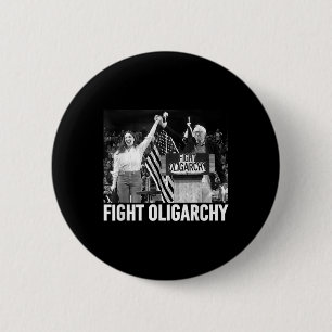 Strijd tegen oligarchie, protesteer en verzet tege ronde button 5,7 cm