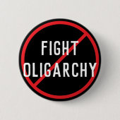 Strijd tegen oligarchie ronde button 5,7 cm (Voorkant)