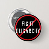 Strijd tegen oligarchie ronde button 5,7 cm (Voorkant /achterkant)