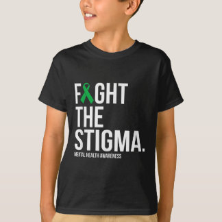 Strijd tegen Stigma Green Ribbon Mental Health Awa T-shirt