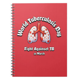Strijd tegen tbc. Wereld Tuberculose Dag. Notitieboek