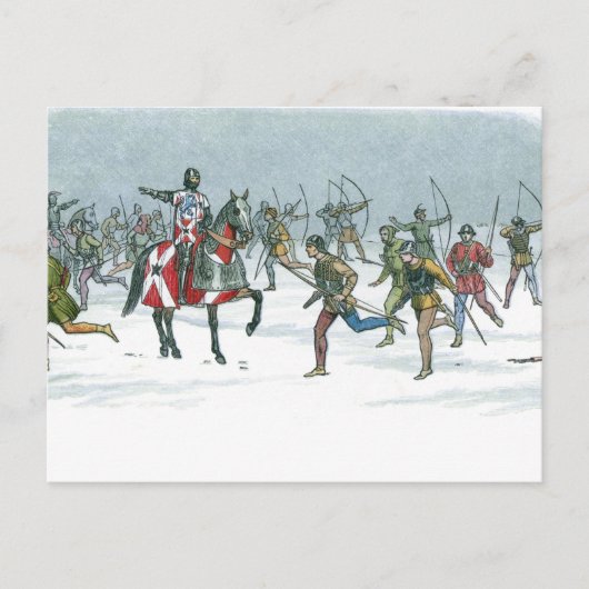 Strijd tegen Towton 1461 Briefkaart (Voorkant)