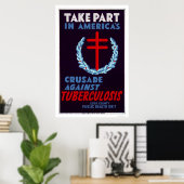 Strijd tegen tuberculose 1940 WPA Poster (Thuiskantoor)