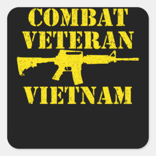 Strijd tegen Veteran Vietnam Vierkante Sticker