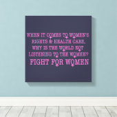 Strijd tegen vrouwen canvas afdruk (Insitu (Houten vloer))