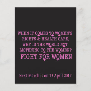 Strijd tegen vrouwen flyer