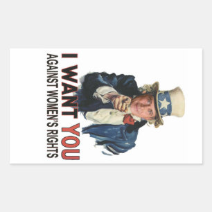 Strijd tegen vrouwenrechten rechthoekige sticker