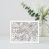 Strijd tegen Waterloo, 18 juni 1815, blad 1st (eng Briefkaart (Staand voorkant)