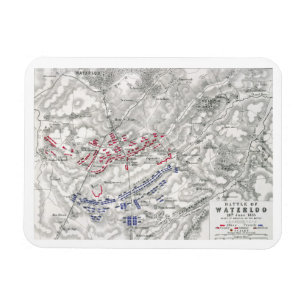Strijd tegen Waterloo, 18 juni 1815, blad 1st (eng Magneet
