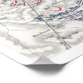 Strijd tegen Waterloo, 18 juni 1815, blad 1st (eng Poster (Hoek)