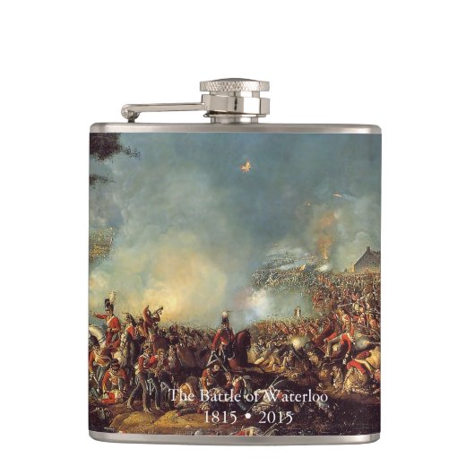 Strijd tegen Waterloo door William Sadler Heupfles (Voorkant)