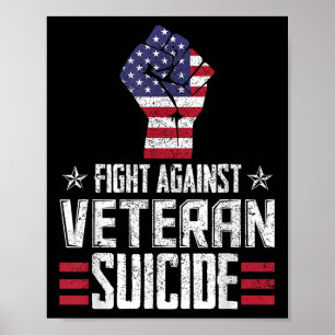 Strijd tegen zelfmoorddag op het Veteranengebied Poster