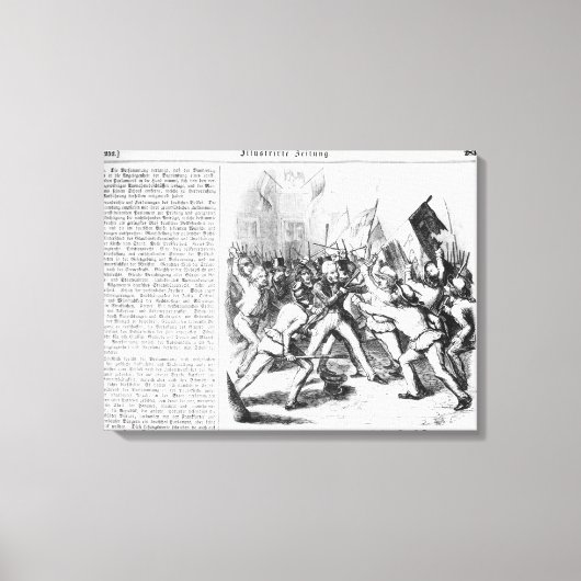 Strijd tussen de Republikeinen en het Parlement Canvas Afdruk (Voorkant)