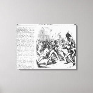 Strijd tussen de Republikeinen en het Parlement Canvas Afdruk