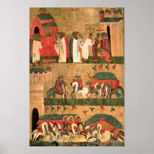 Strijd van de Novgorodianen met de Suzdaliërs Poster