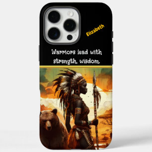 Strijder bij de rivier in de schemering iPhone 16 pro max hoesje