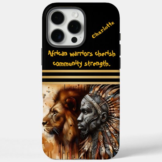 Strijder en leeuw: verenigd in geest Case-Mate iPhone case (Achterkant)