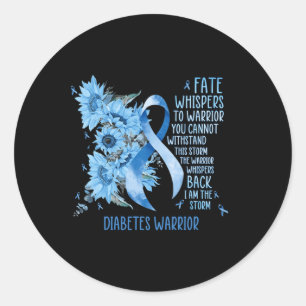 Strijder fluistert tot het noodlot Ik ben het Stor Ronde Sticker