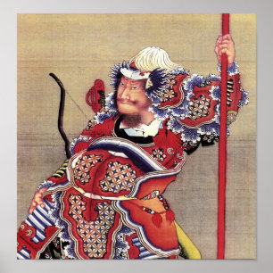 Strijder, Japans Fijn Art. Hokusai Poster
