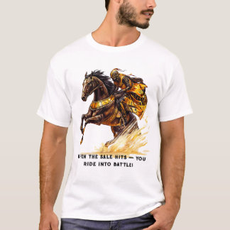 Strijder op paard met offerte wanneer de verkoop j t-shirt