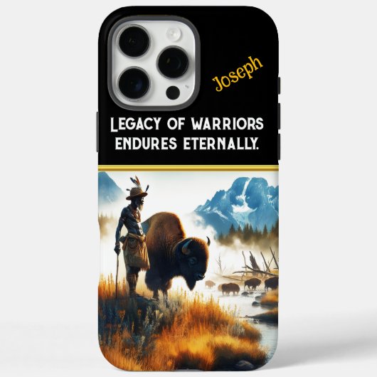 Strijder per rivier met bizon Case-Mate iPhone case (Achterkant)