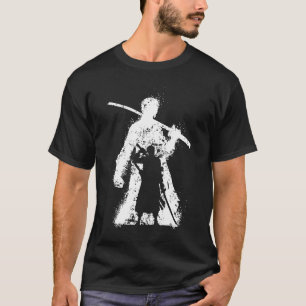 Strijder Silhouet met Zwaard Art T-shirt