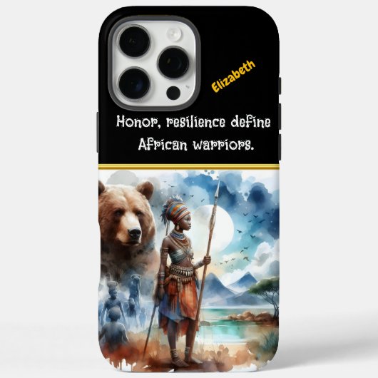 Strijder staat sterk tegen natuur Case-Mate iPhone case (Achterkant)