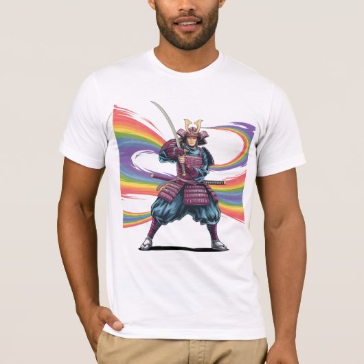 Strijder van Pride LGBTQ+ T-shirt – Samurai krijge (Voorkant)