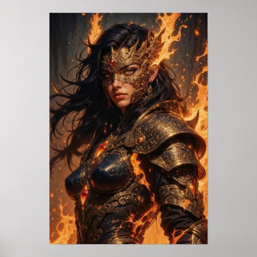 Strijder van Vuur Fantasy Poster (Voorkant)