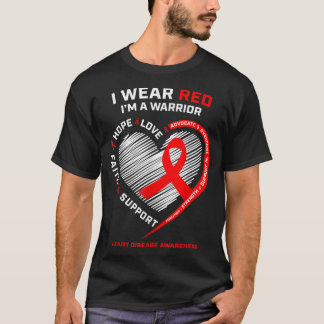 Strijdkrachten die ik heb Draag: Red Heart Disease T-shirt