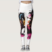 Strijdpaard in waterverf leggings (Voorkant)