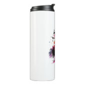 Strijdpaard in waterverf thermosbeker (Gedraaid links)