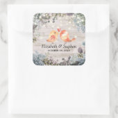 Strijdvesten en touwen van het huwelijk vierkante sticker (Tas)