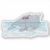 strijdwalvis sticker (Voorkant)