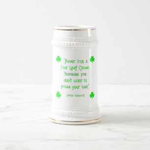 Strijk nooit een klavertjevier.... bierpul